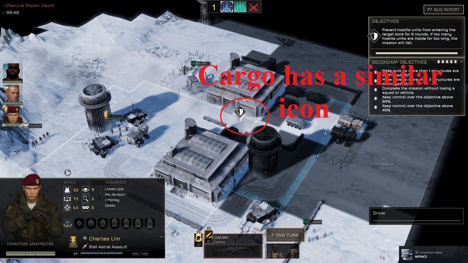 Menace Icons on Map