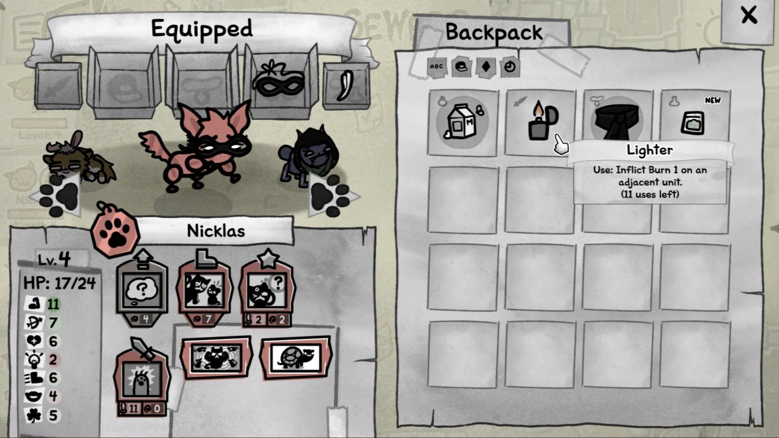 Mewgenics Best Items For Fighter Class