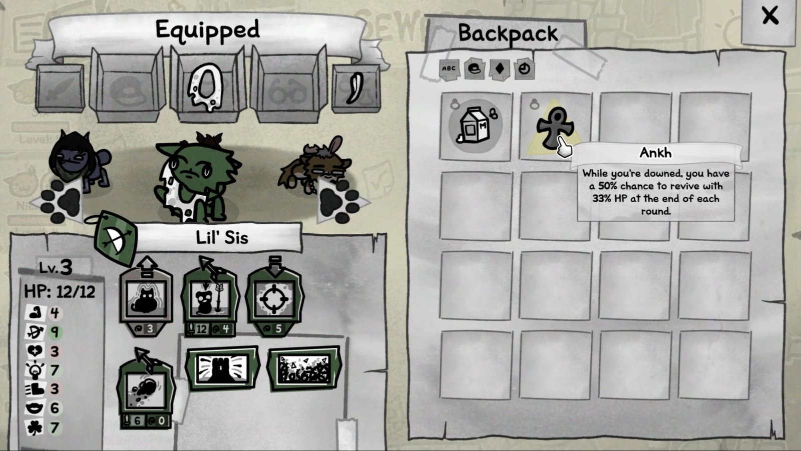 Mewgenics Effective Hunter Class Loadout