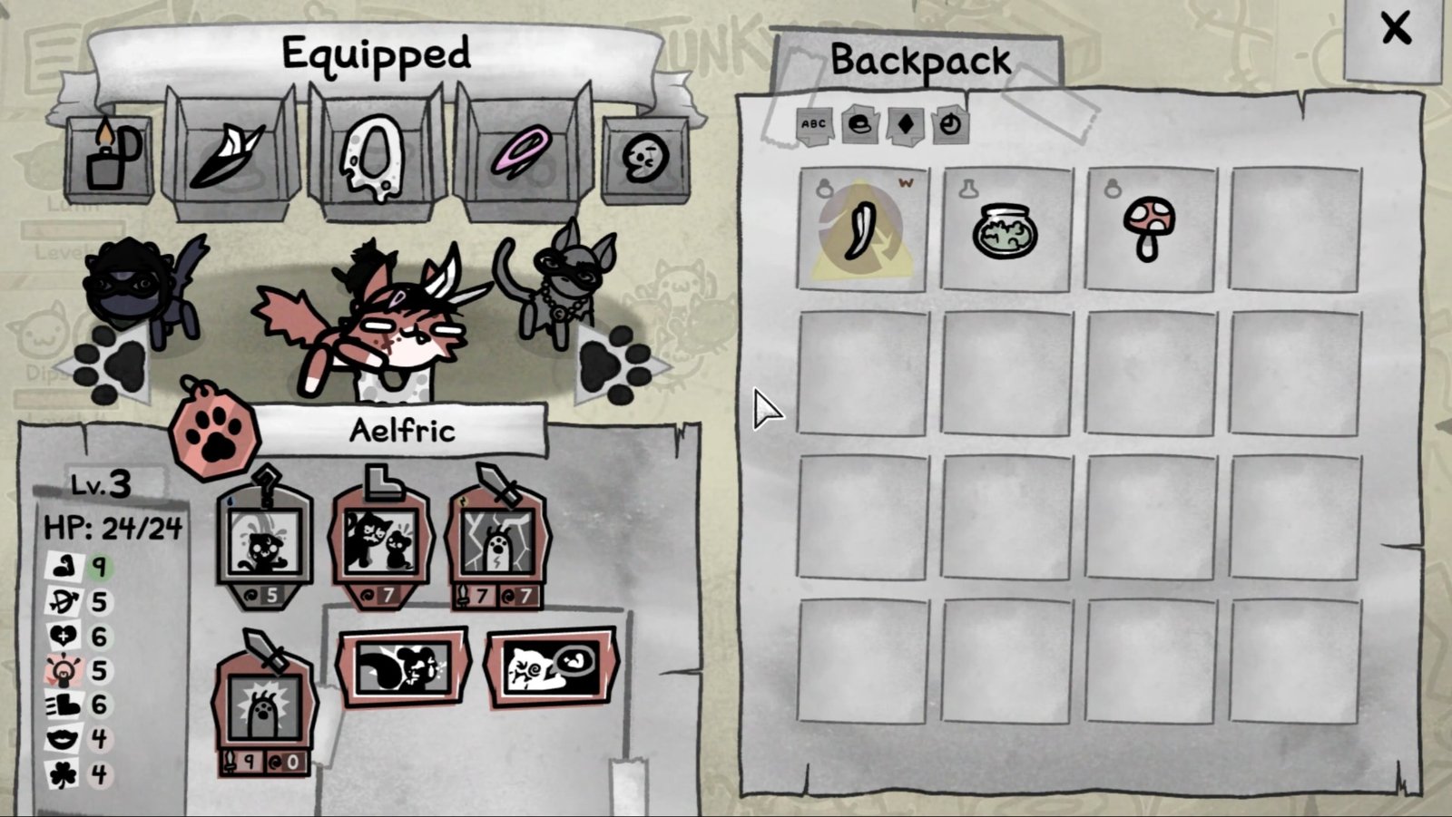 Mewgenics Effective Fighter Class Loadouts