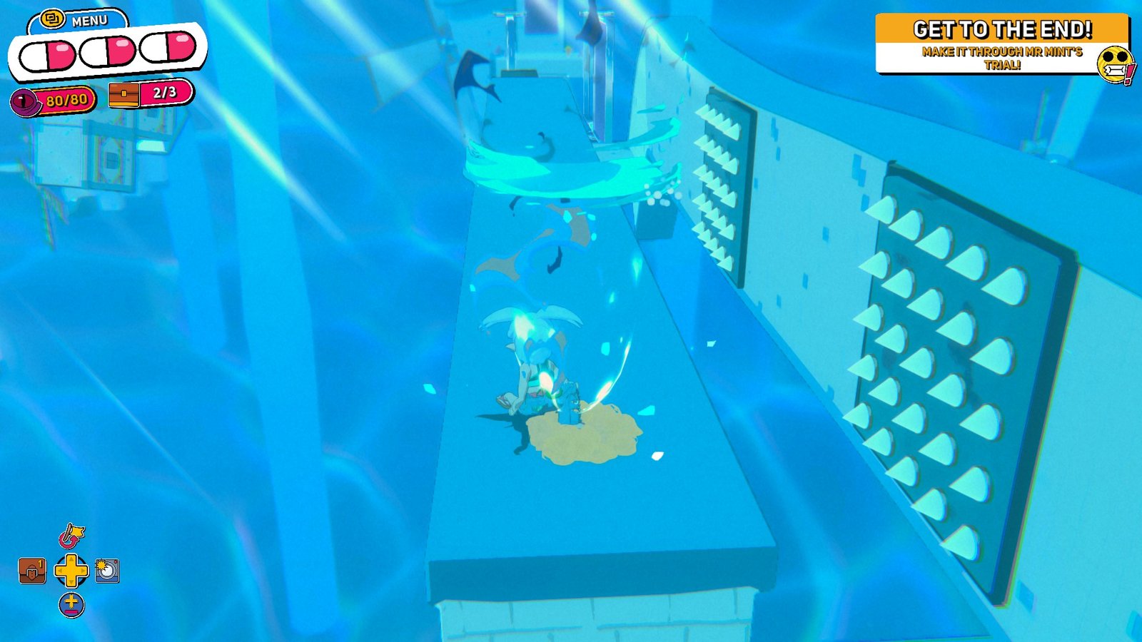 One of Mr. Mint's trials in Demon Tides, with a watery, ocean asthetic.