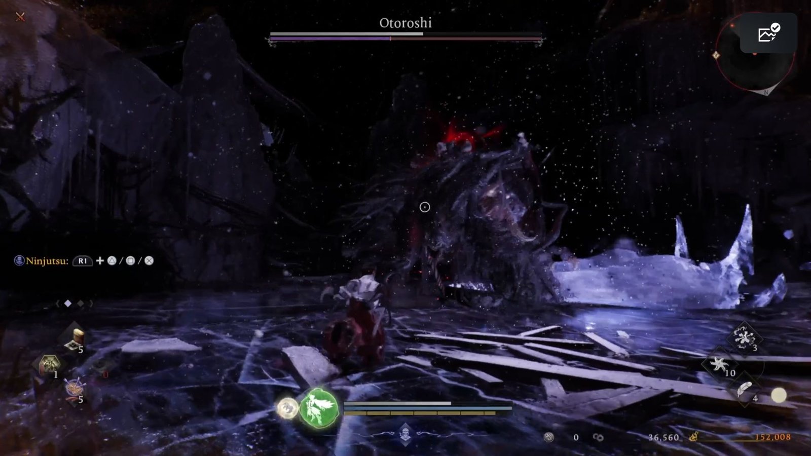 Otoroshi doing his burst attack in Nioh 3