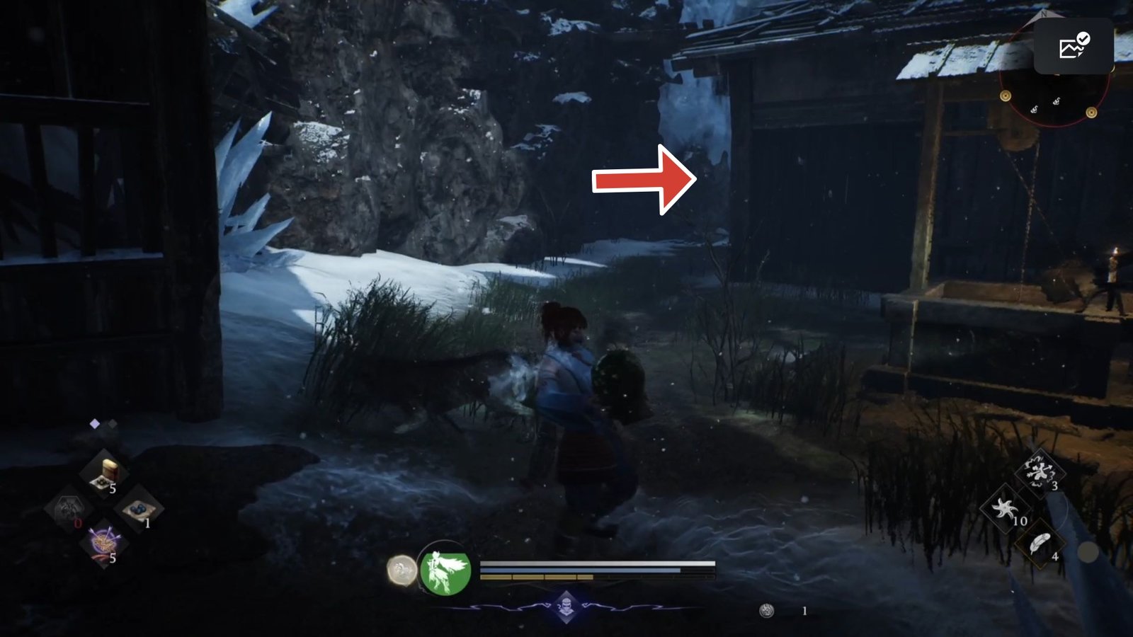 Carrying a six jizo statue head in Nioh 3