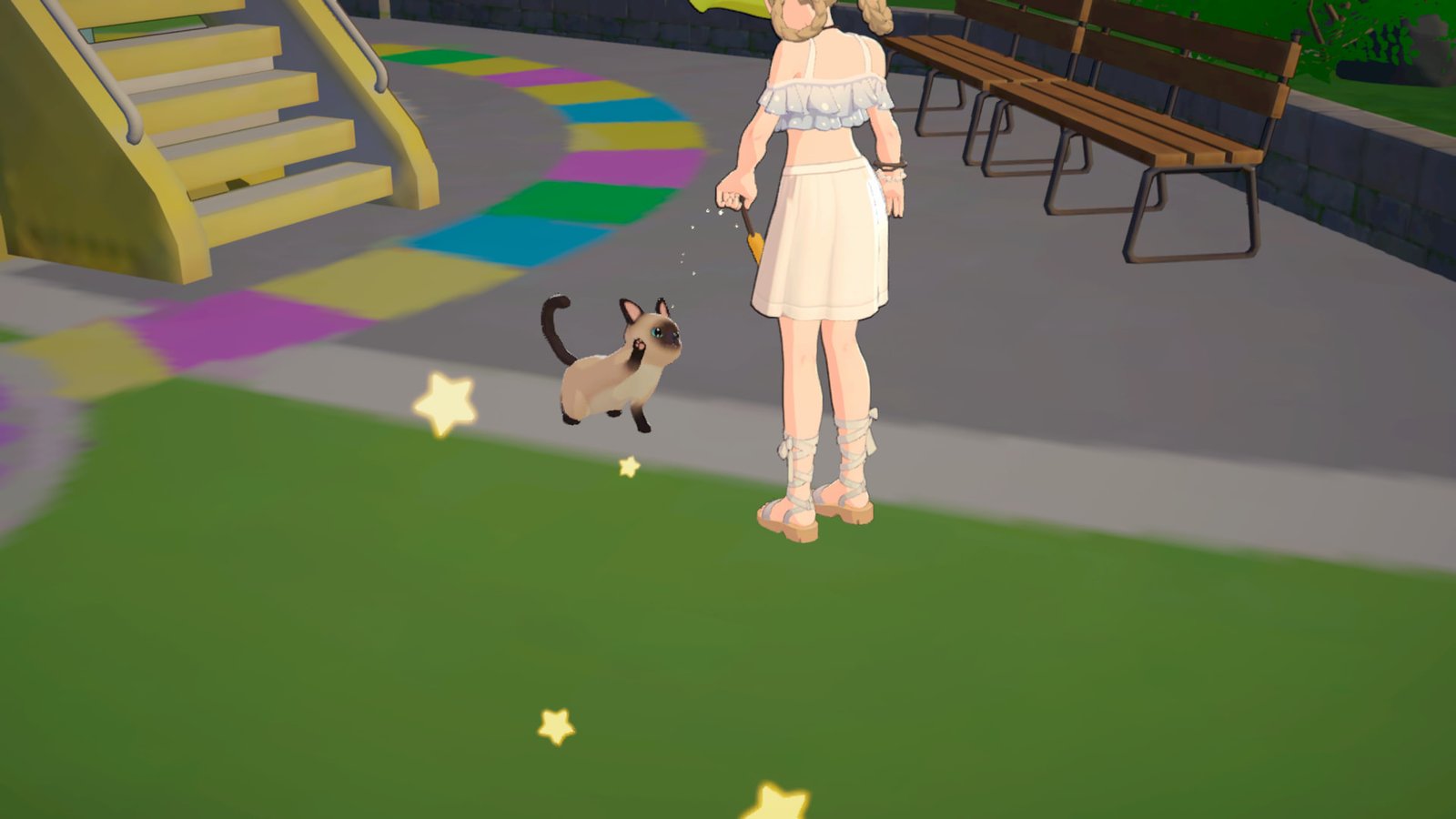Playing with a Cat in Starsand Island
