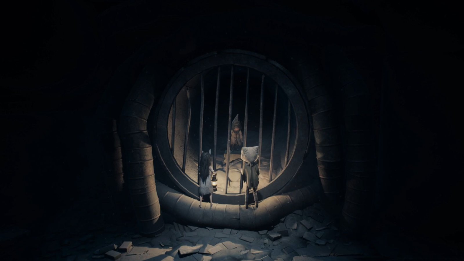 Reanimal boy and girl finding their friend in the sewer Reanimal