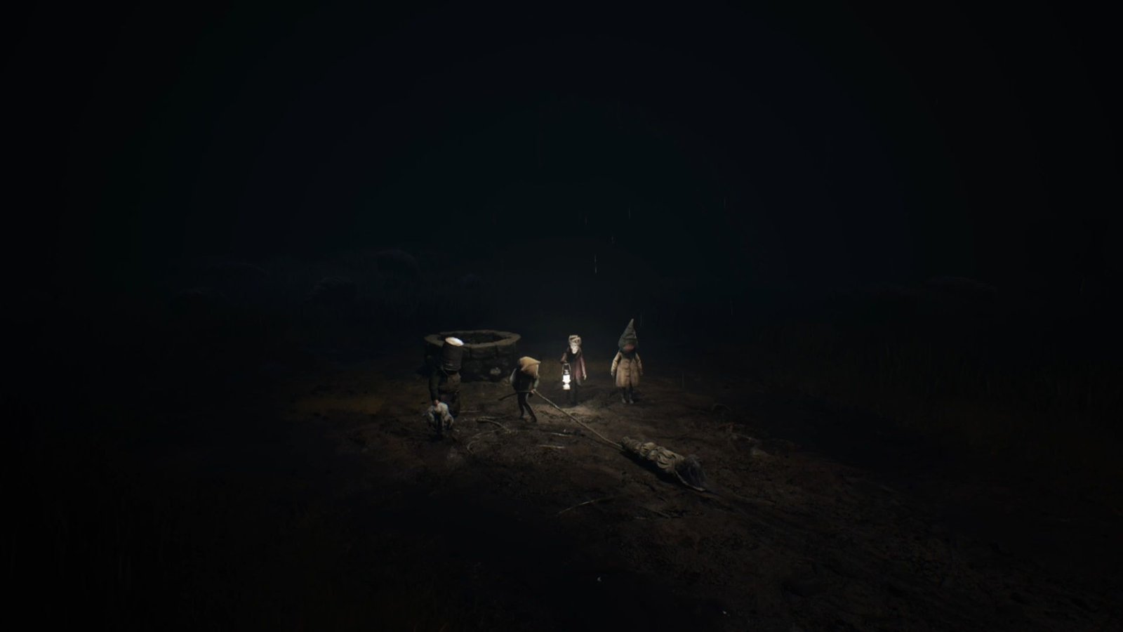 Reanimal dragging a corpse to the well