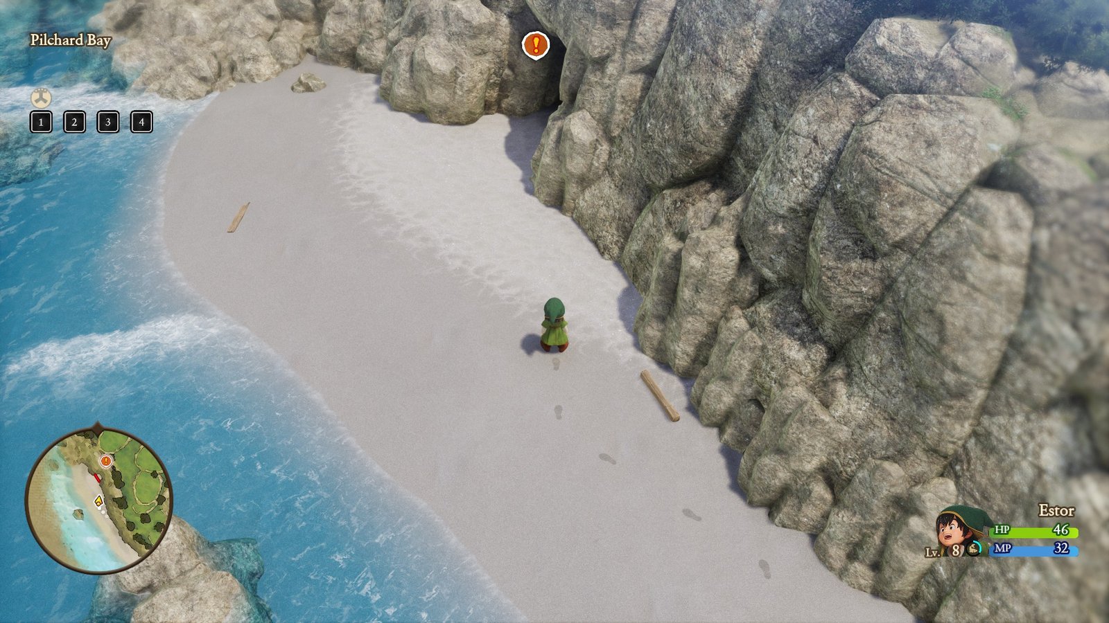 The Shoreside Shrine entrance in Dragon Quest VII Reimagined