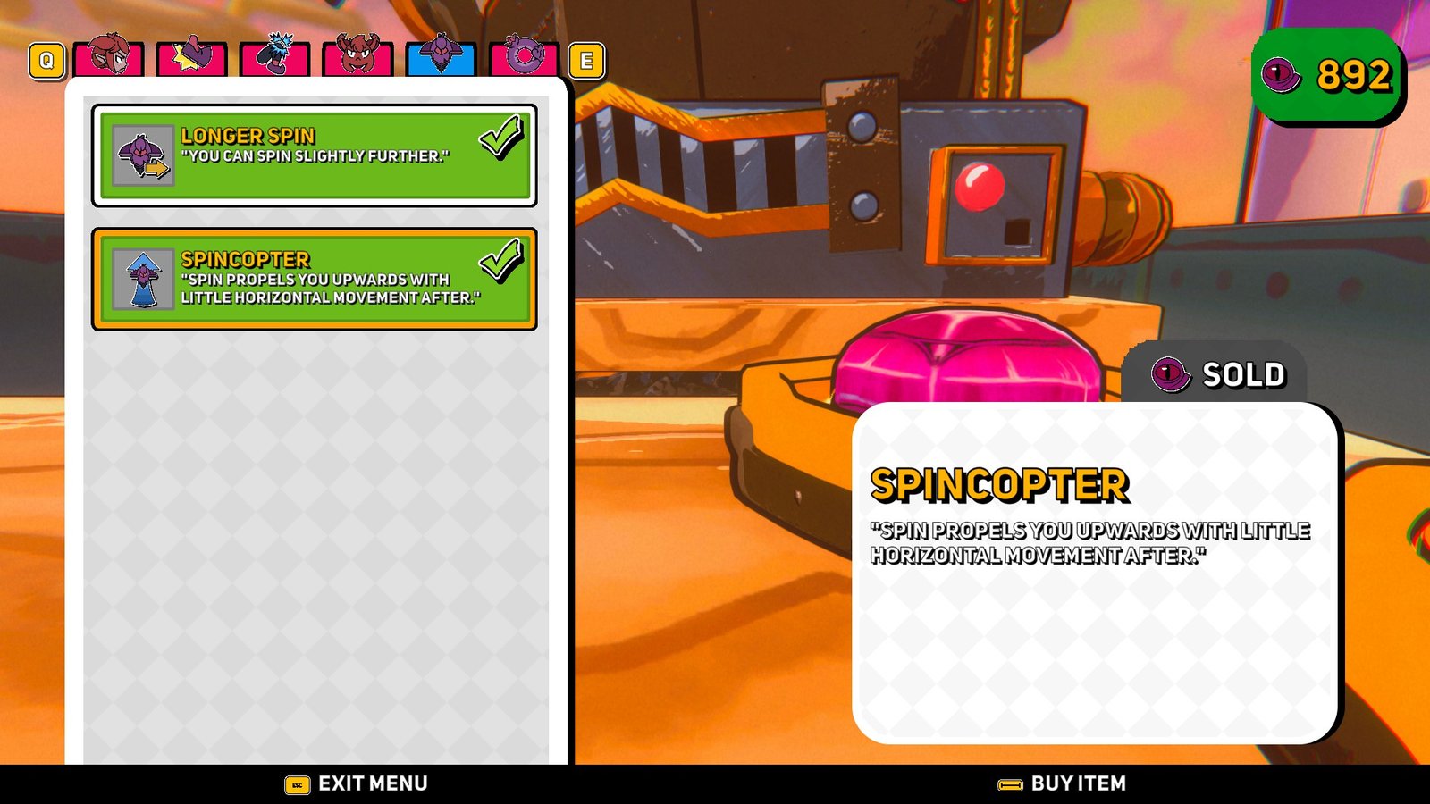 Screenshot of the Spincopter Talisman in Demon Tides.