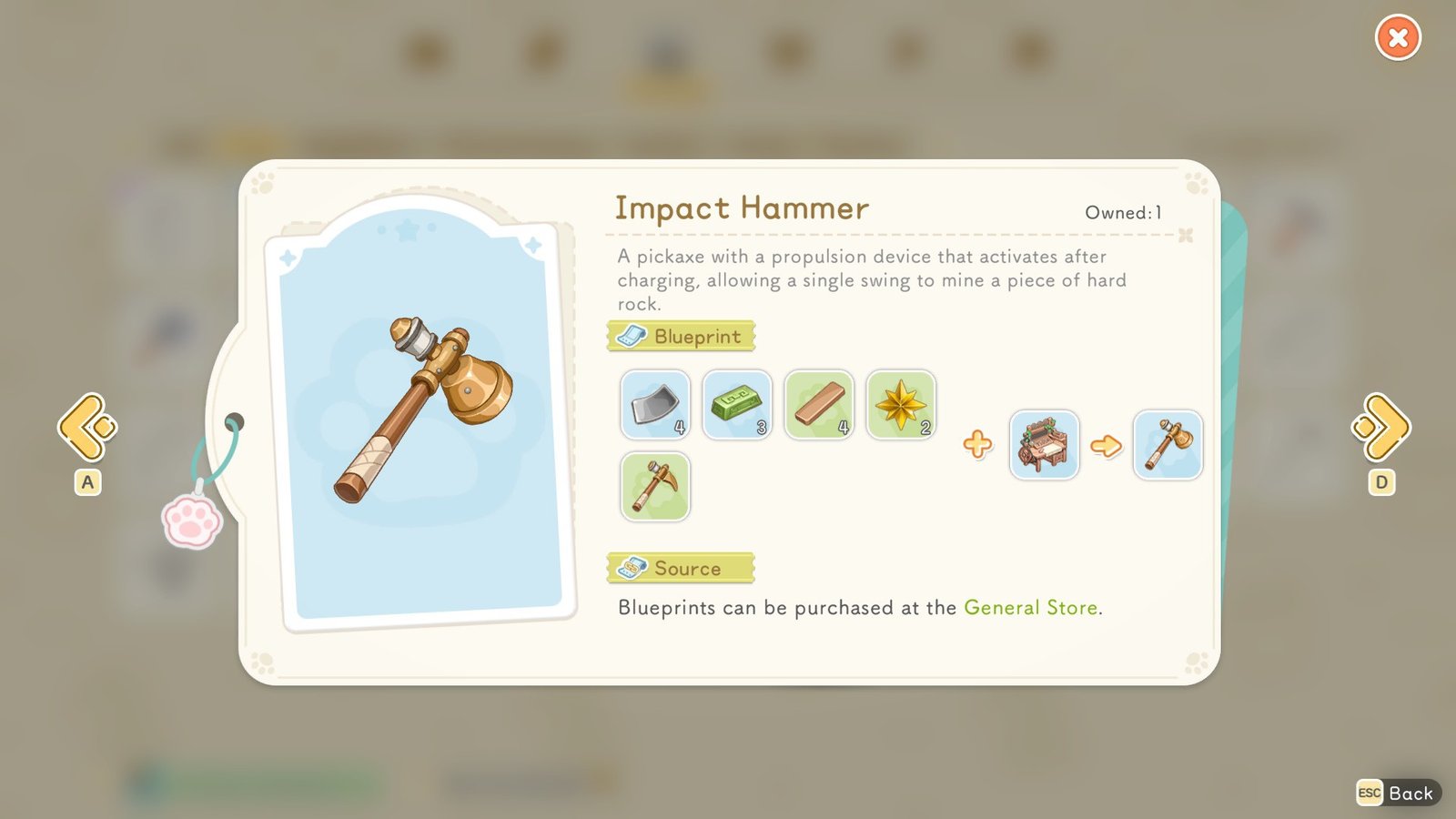 Starsand Island Impact Hammer Recipe