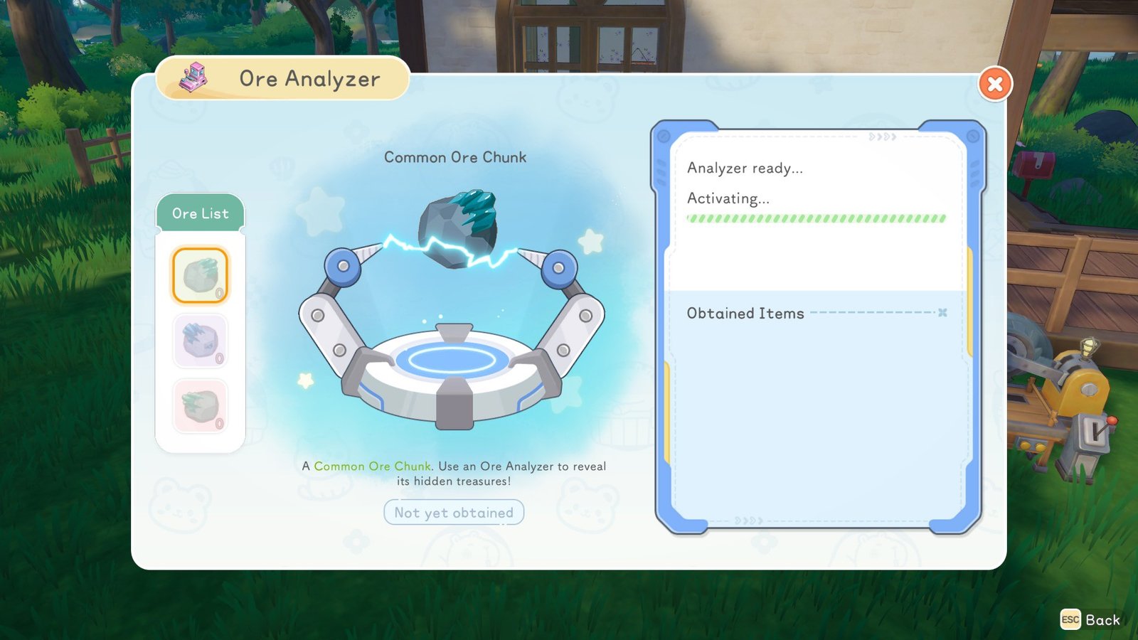 Starsand Island Ore Analyzer Interact