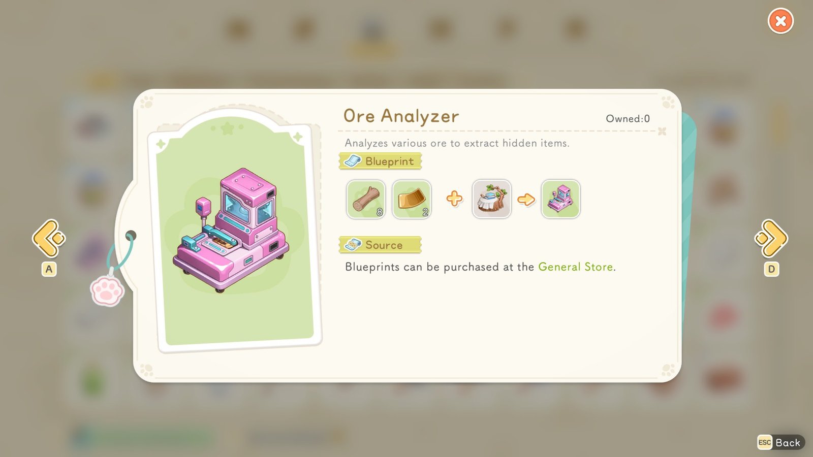 Starsand Island Ore Analyzer Recipe