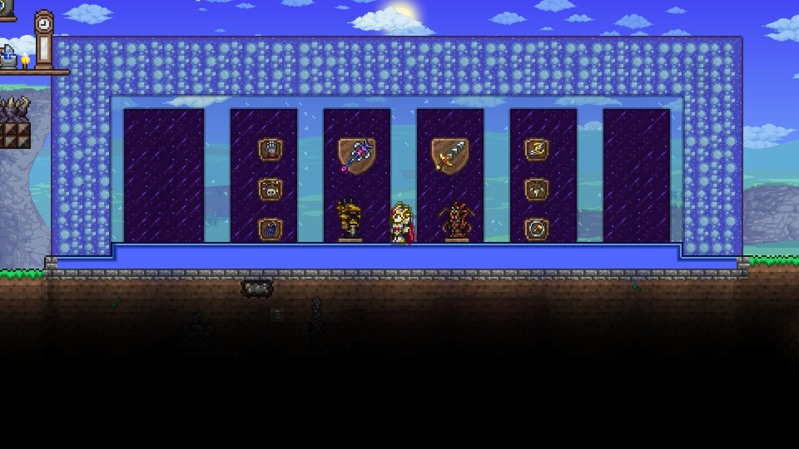 Screenshot of an Early Hardmode Summoner Loadout for Terraria 1.4.5.