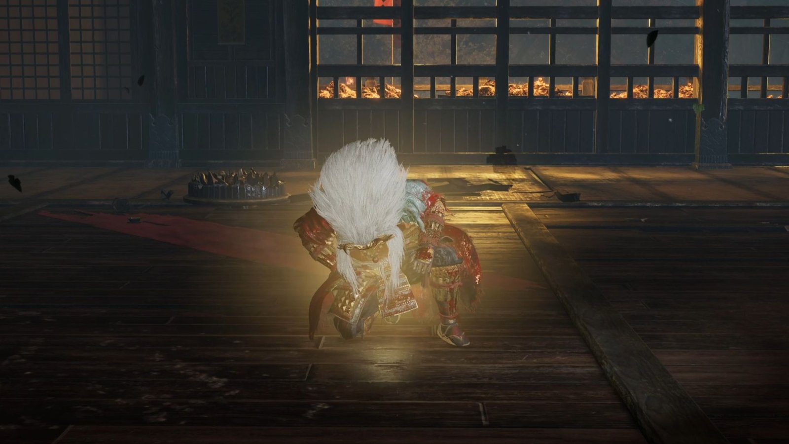 Takeda Shingen kneeling down in Nioh 3