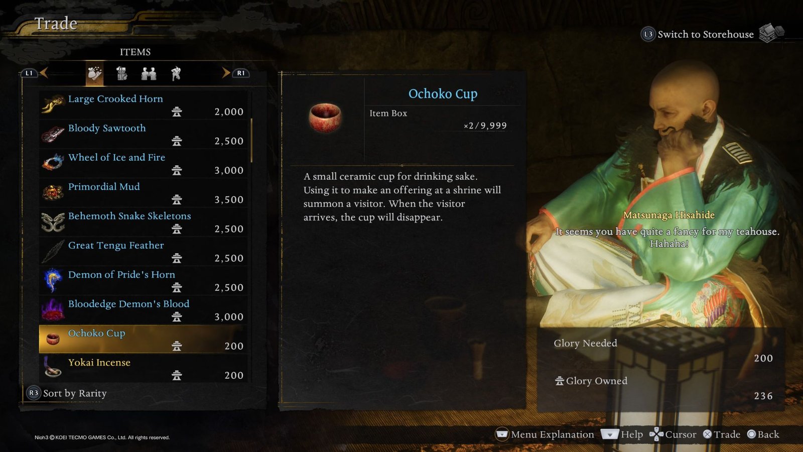 Teahouse Trade Shop in Nioh 3