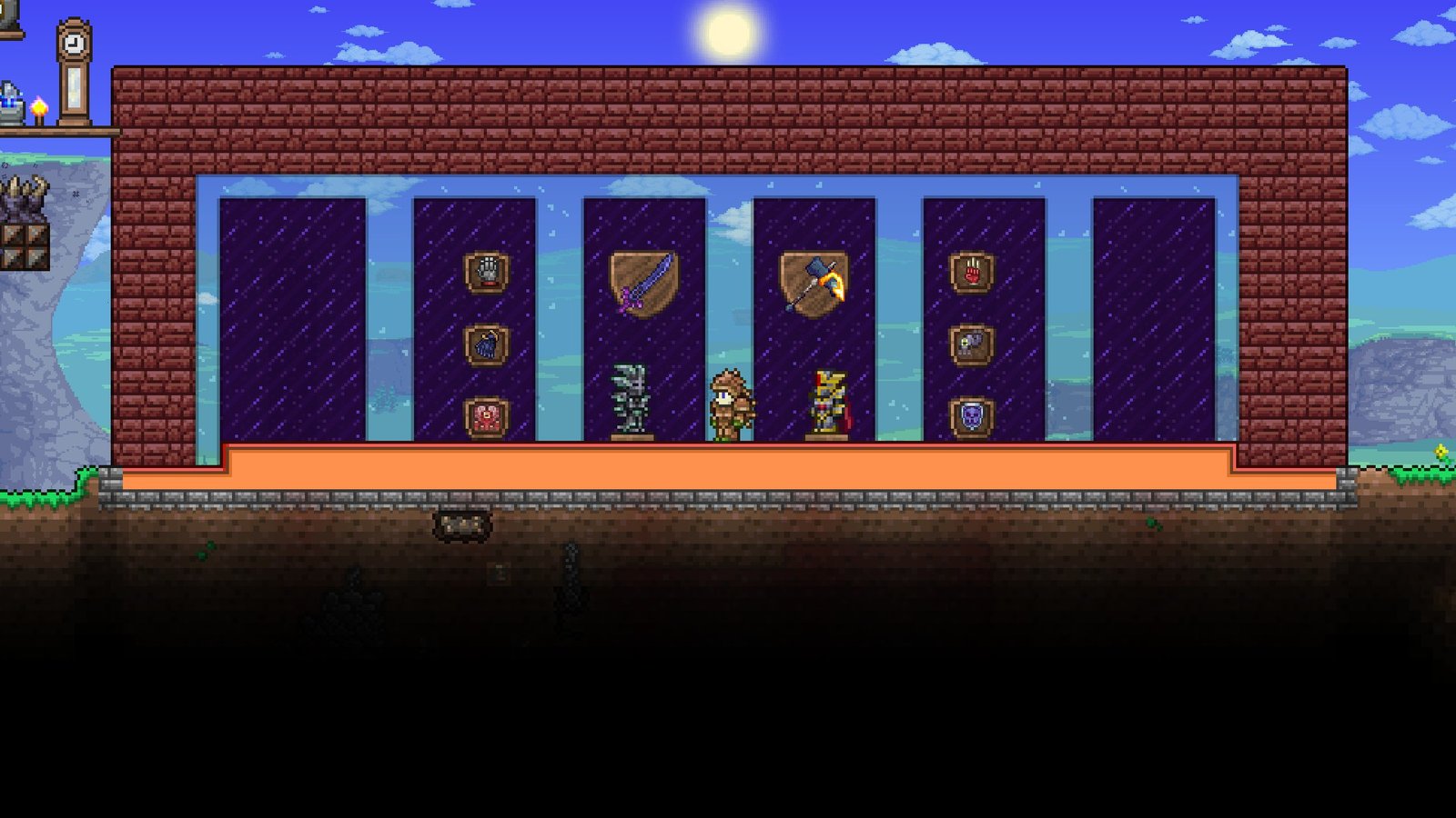 Screenshot of the options in Early Hardmode for the Melee Class in Terraria 1.4.5.