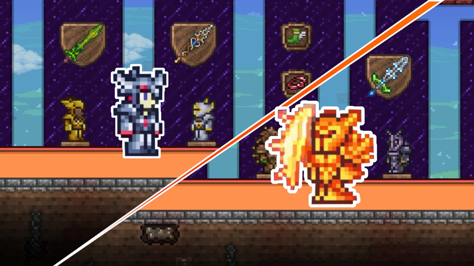 Thumbnail for the Terraria Melee Class Progression Guide.