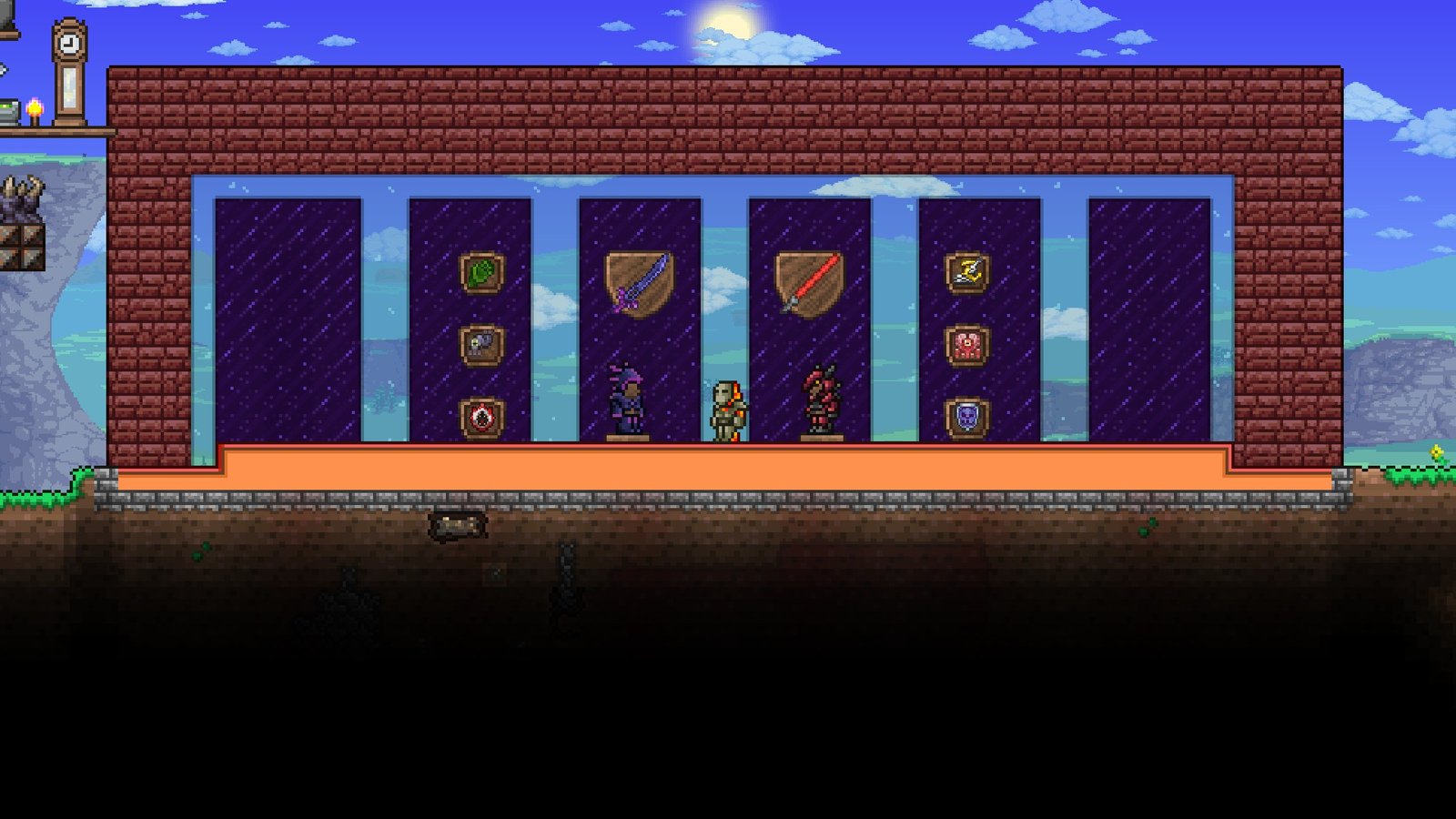 Screenshot showing the Prehardmode options for the Melee Class in Terraria 1.4.5.