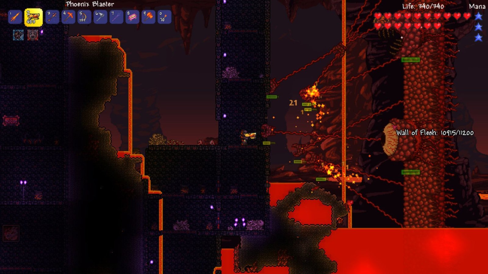 Wall of Flesh boss Terraria