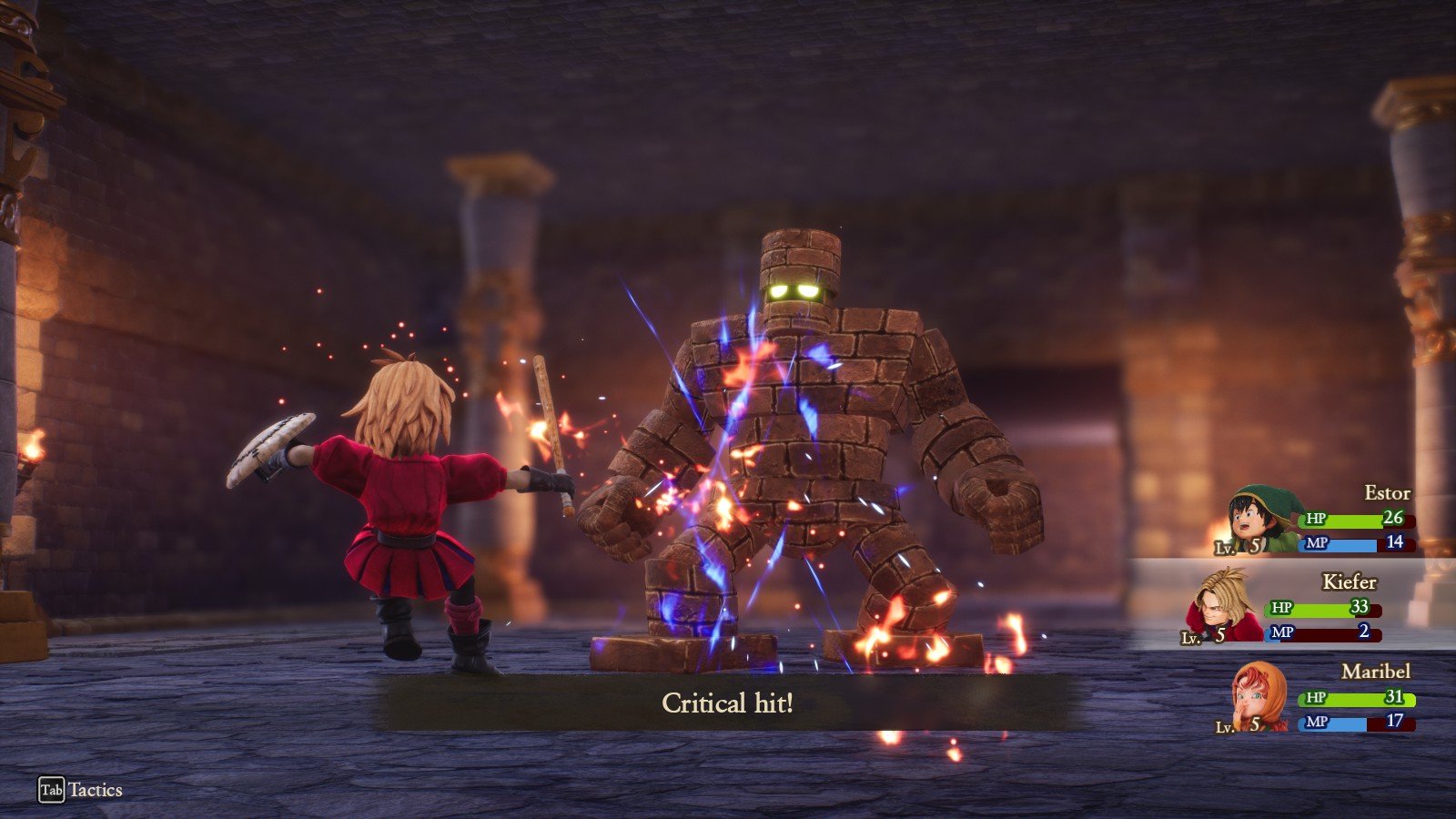 The Golem boss in Dragon Quest VII Reimagined