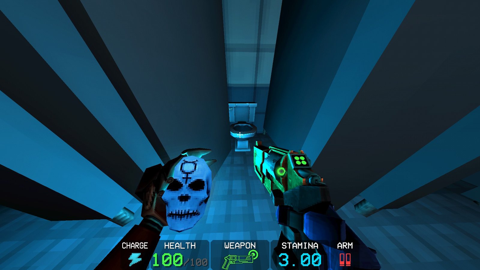 The blue skull in Ultrakill's Fraud Fight level