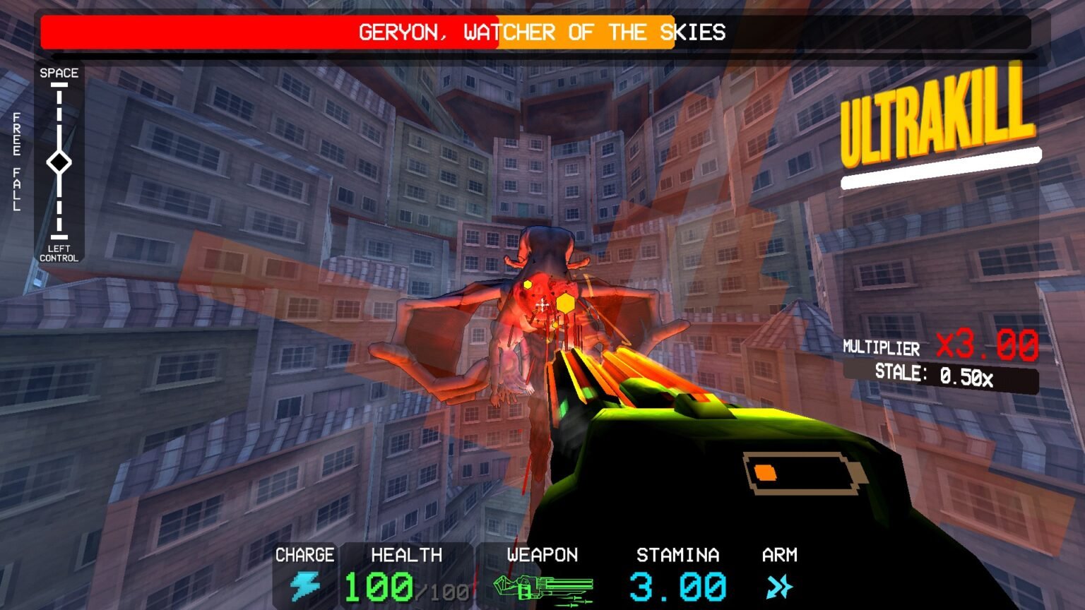 The Geryon fight in Ultrakill's Fraud Layer