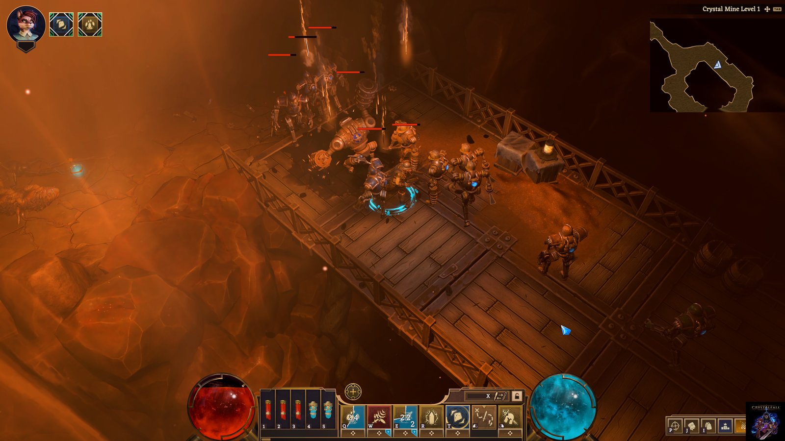 in-game footage from Crystalfall