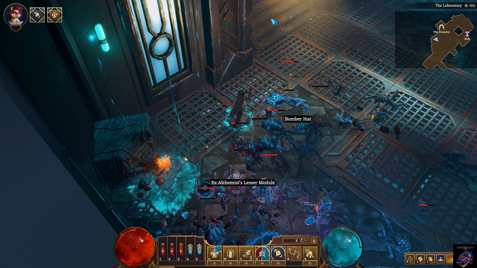 in-game footage from Crystalfall