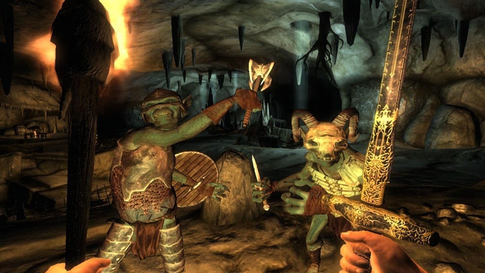 Fighting goblins in Oblivion