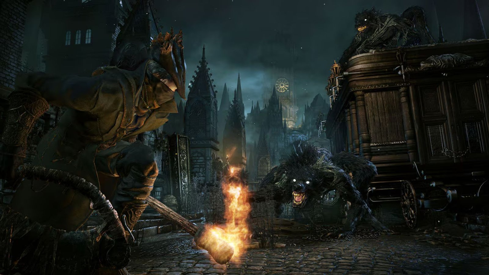 Combat Hunter vs beast in Bloodborne