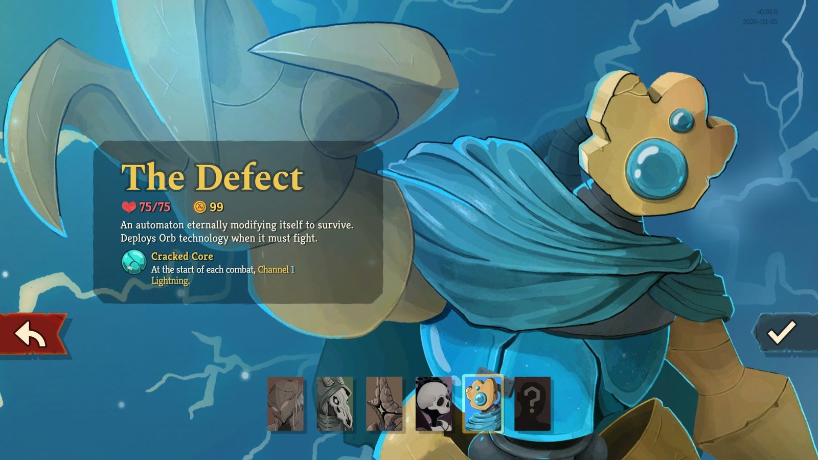 The Defect's Splash art in Slay the Spire 2