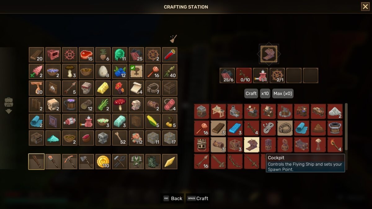 Everwind Crafting Station List