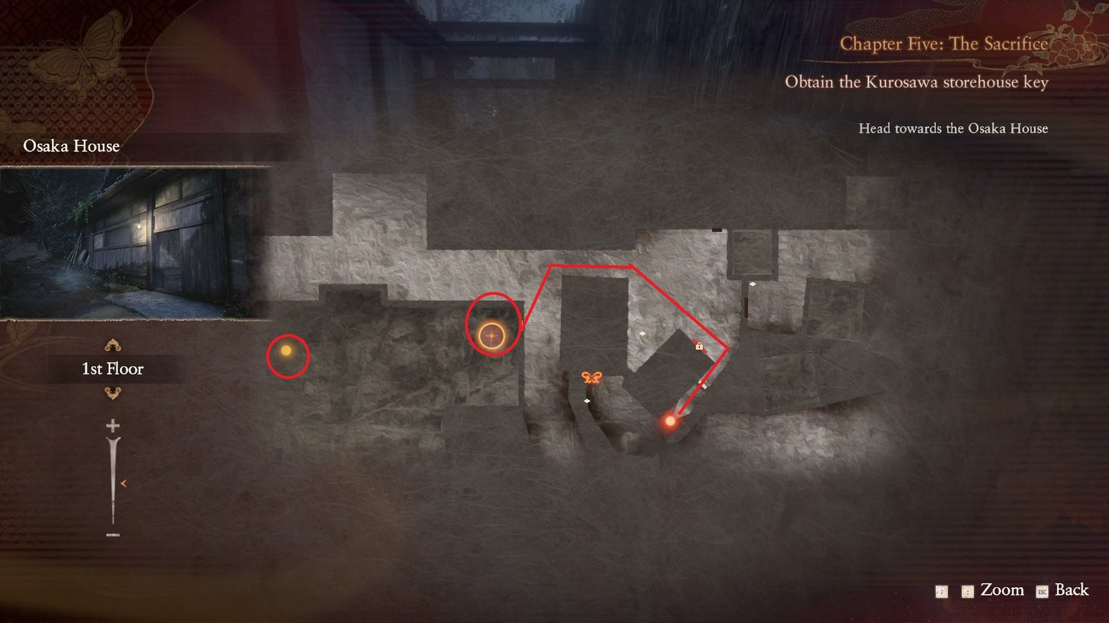 Fatal Frame 2 Chapter 5 Osaka House Map