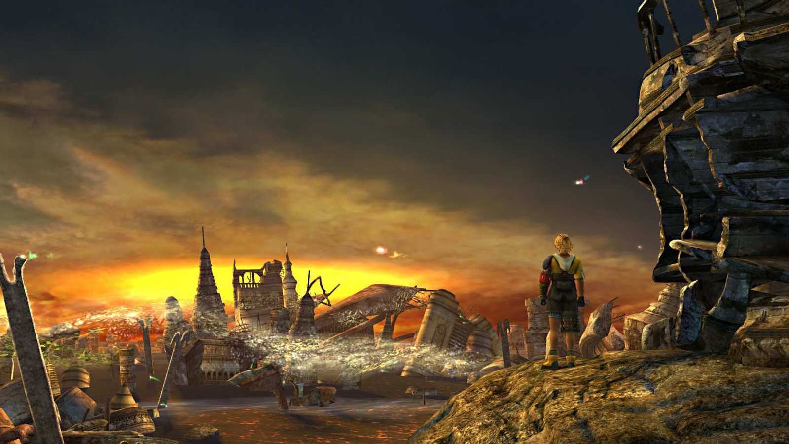 Image of Final Fantasy X showing Tidus looking out into the horizon