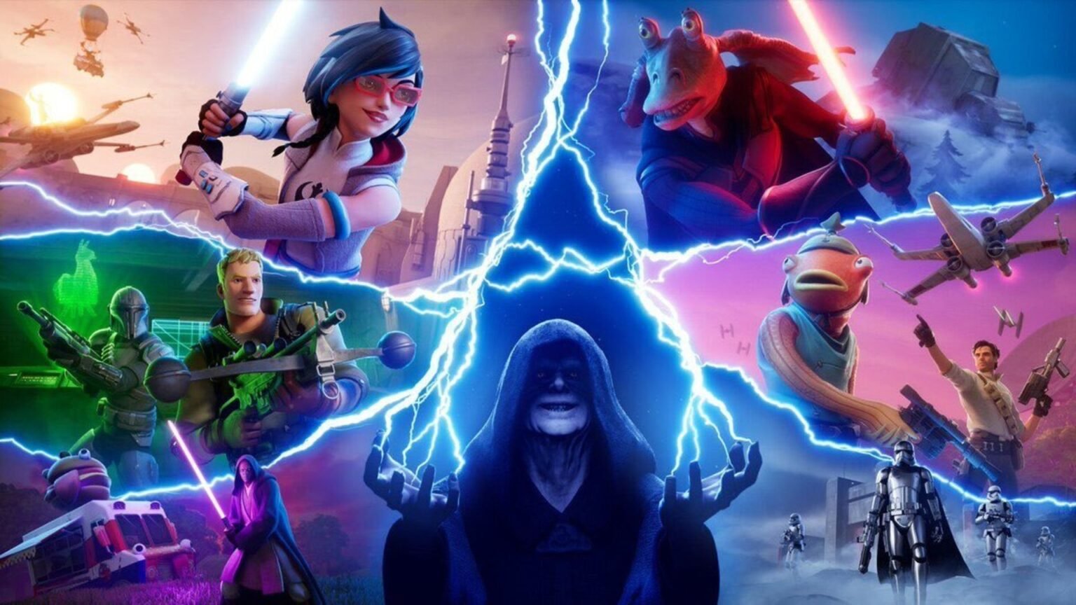 Star Wars and Fortnite crossover event key art