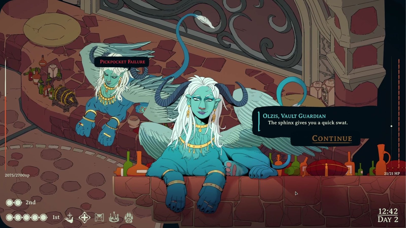 Esoteric Ebb image showing the sphinx Olzis