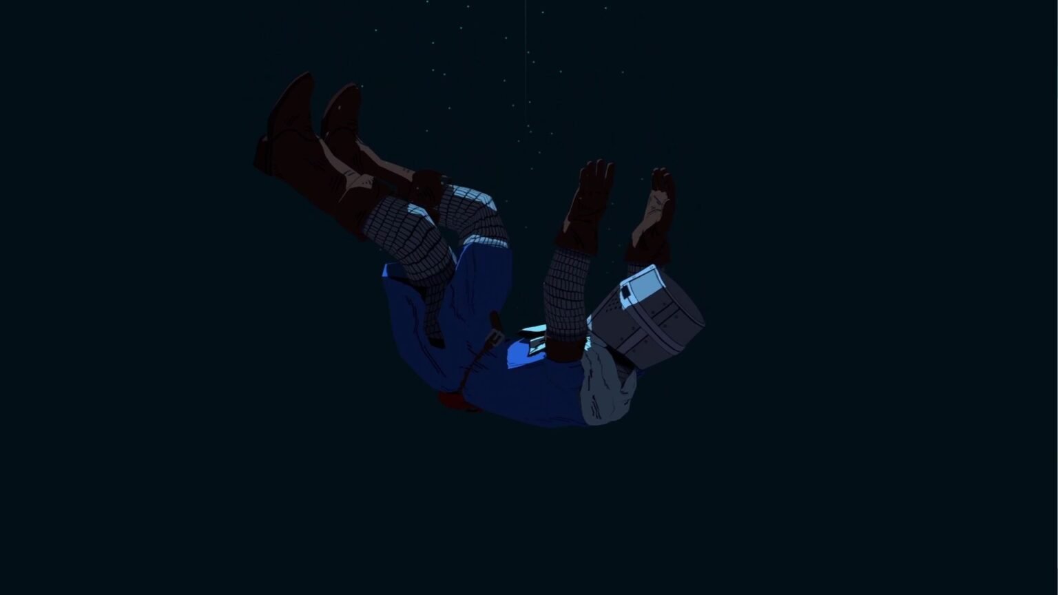 Esoteric Ebb image with the Cleric falling to the lake