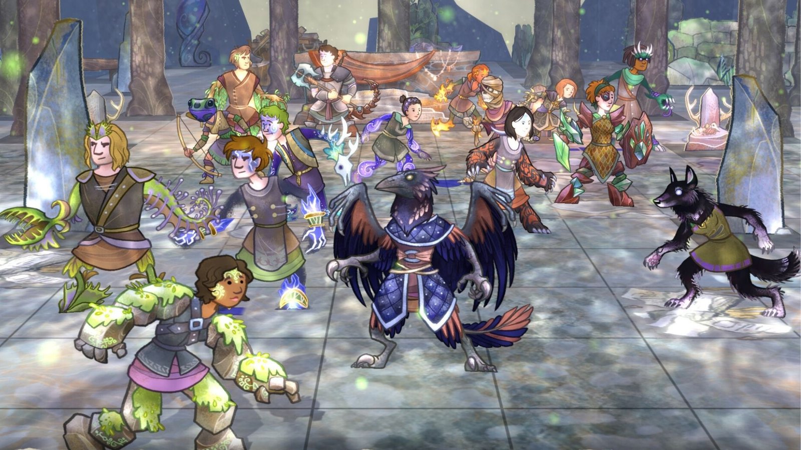 Wildermyth image showing the different transformations characters can get