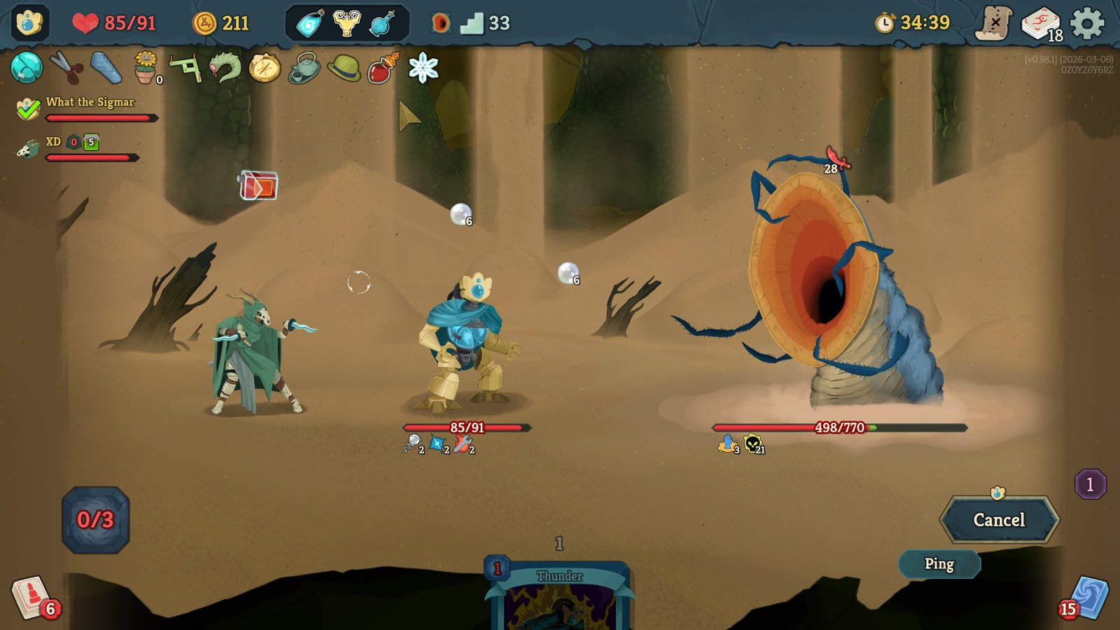 A sandworm boss in Slay the Spire 2