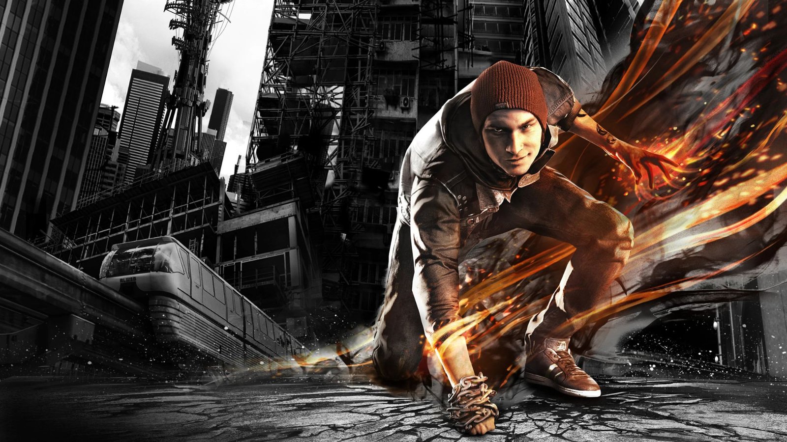 Protagonist in Infamous Second Son cover art