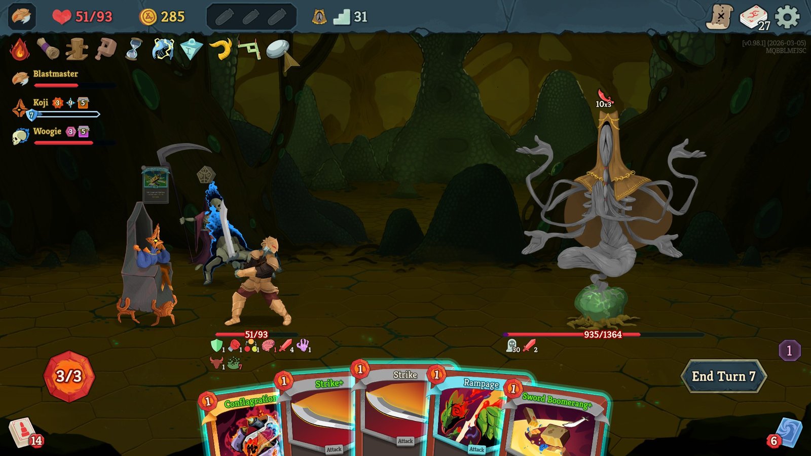 The Knowledge Demon's barrage attack