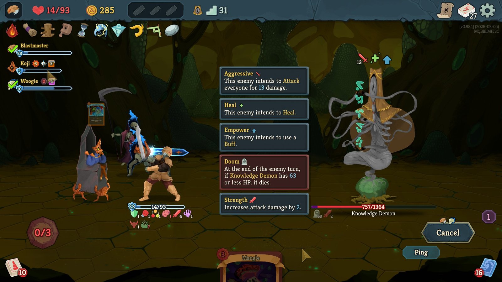 The Knowledge Demon's Runes attack