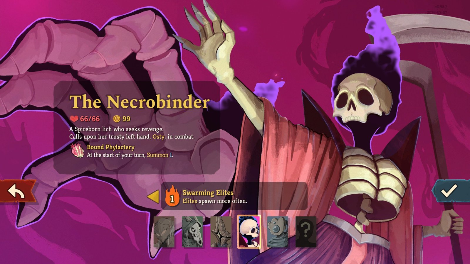 The Necrobinder's Splash art in Slay the Spire 2
