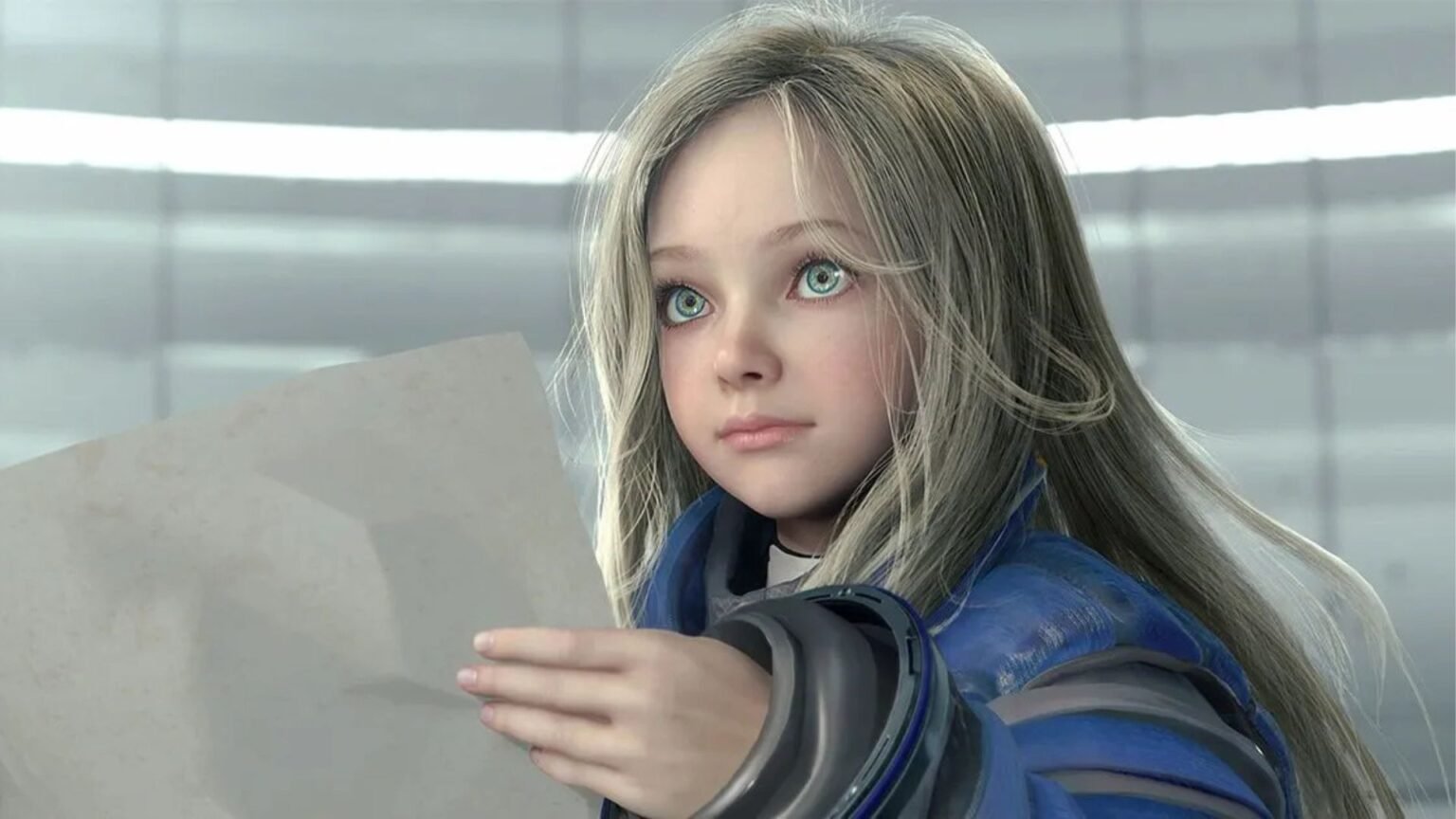 Diana looks expectantly in Pragmata