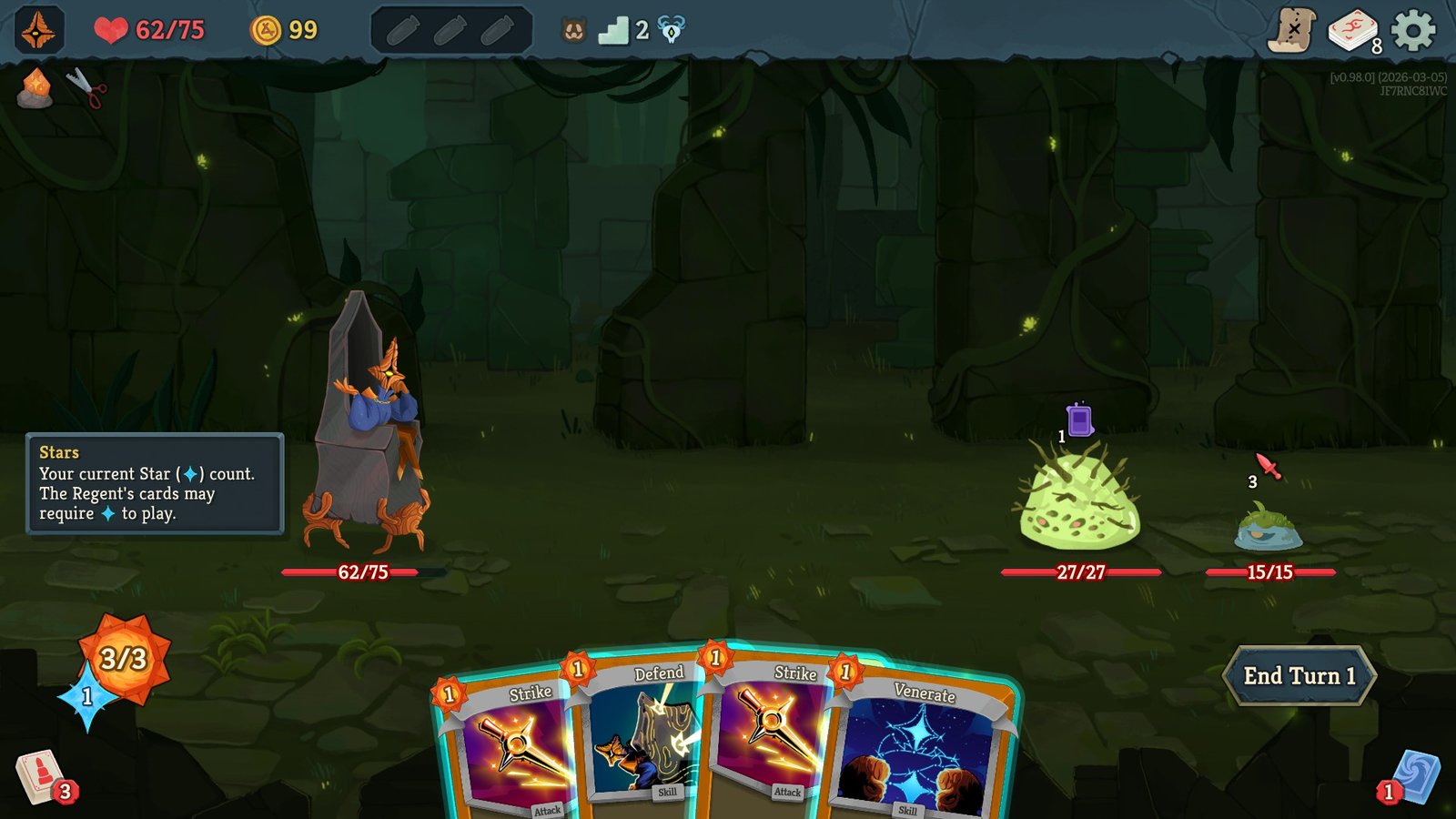 The Regent's Stars mechanic in Slay the Spire 2