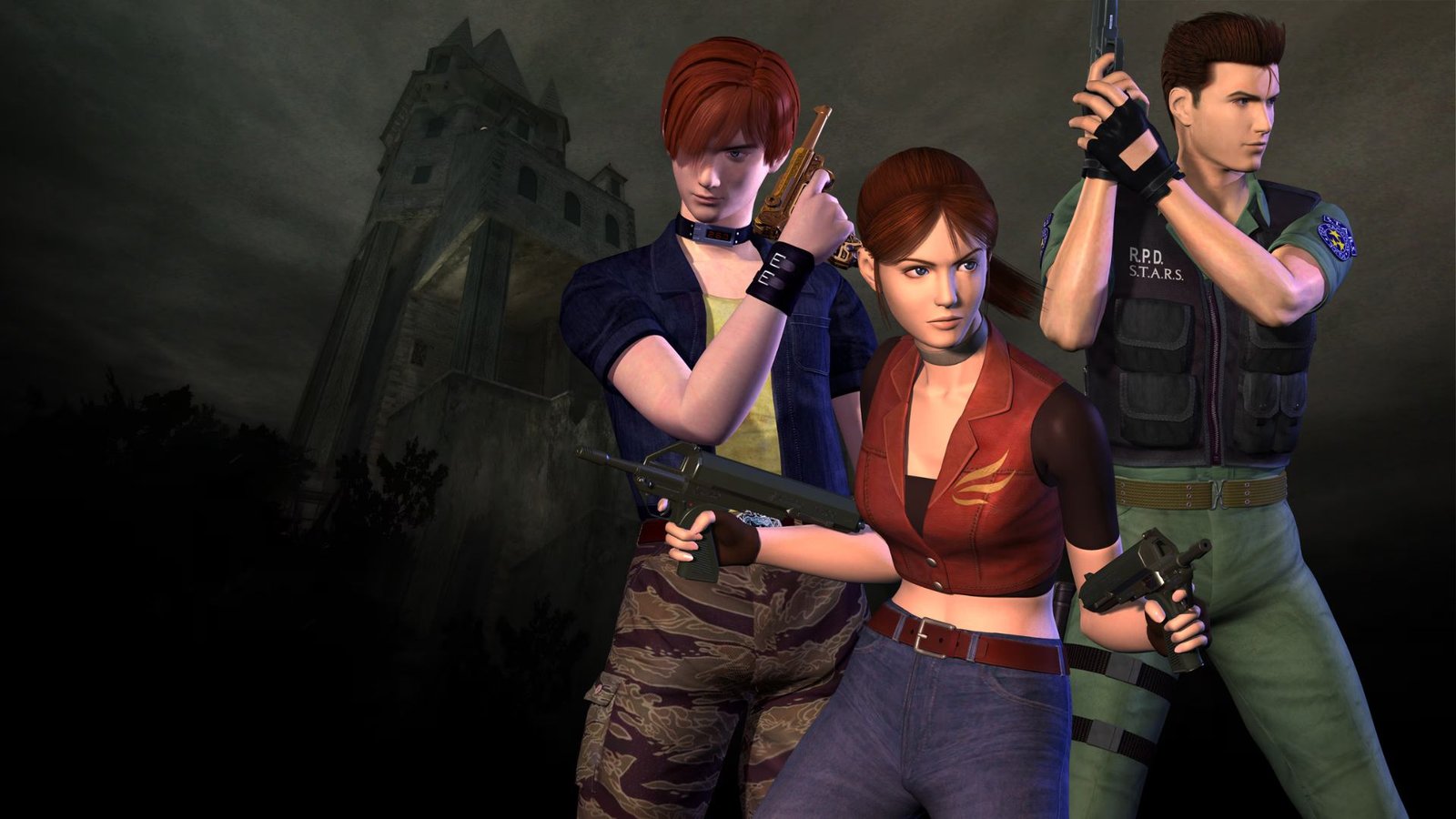 Image of the protagonists from Resident Evil Code Veronica