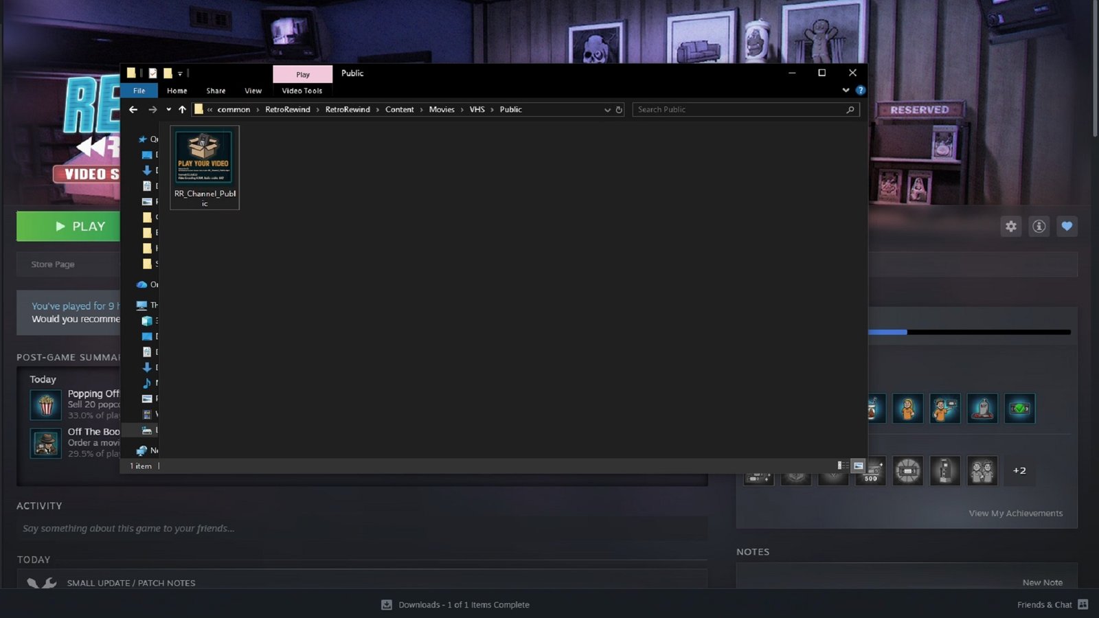 Retro Rewind Video File