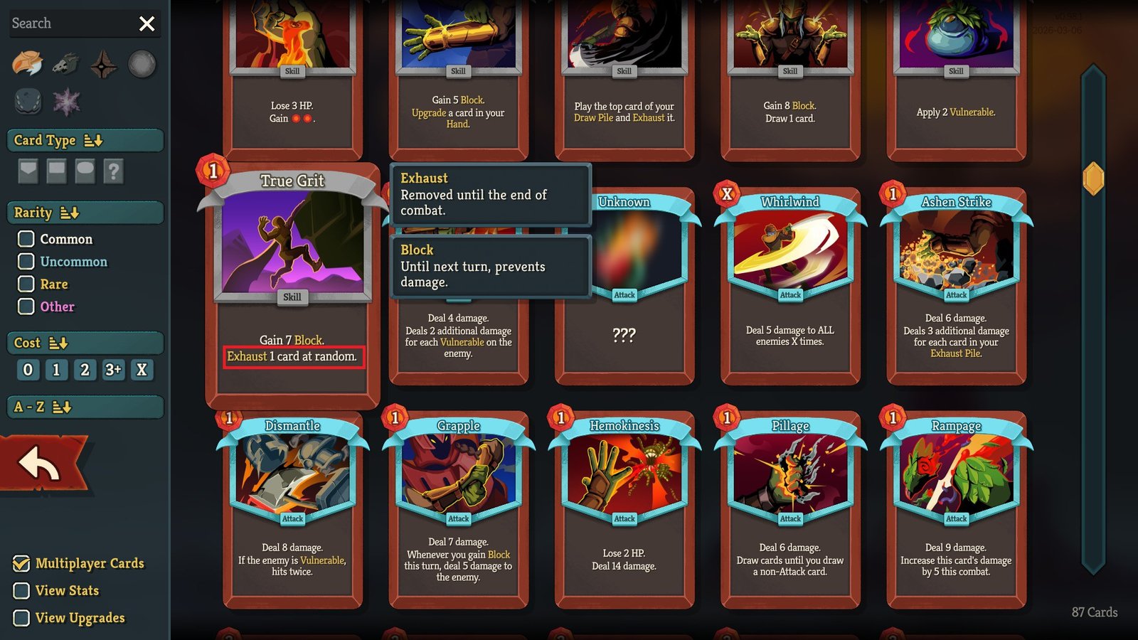Slay the Spire 2 Exhaust Card