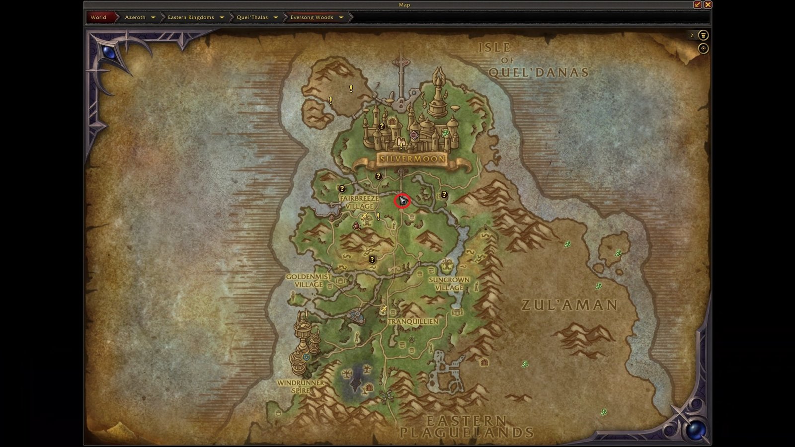 WoW Midnight Anar'alah Belore Map