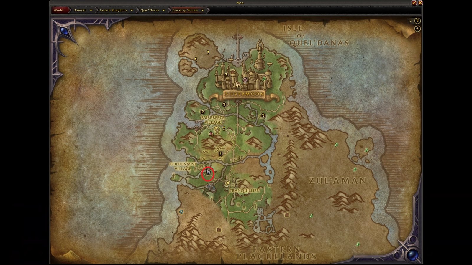 WoW Midnight Elrendar's Song Map