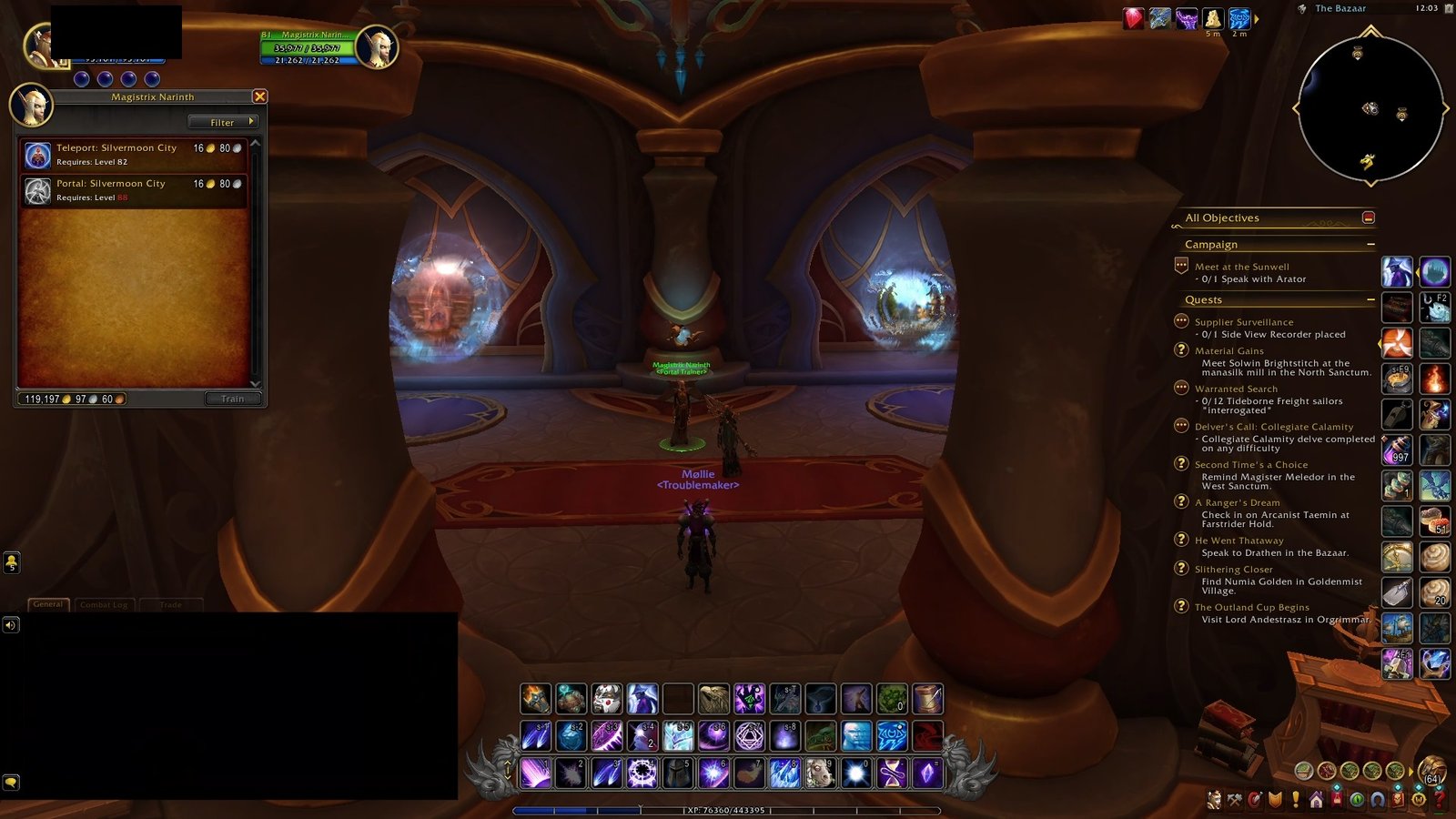 WoW Midnight Portal Room Trainer